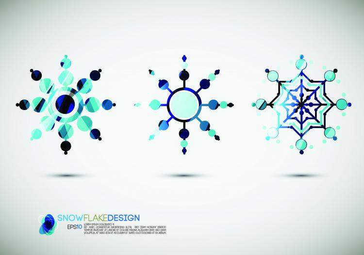 free vector Snow style icon 01 vector